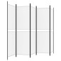 vidaXL 5-tlg. Paravent Weiß 250x180 cm Stoff vidaXL 5-tlg. Paravent Weiß 250x180 cm Stoff