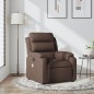 vidaXL Massagesessel Dunkelbraun Stoff vidaXL Massagesessel Dunkelbraun Stoff