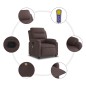 vidaXL Massagesessel Dunkelbraun Stoff vidaXL Massagesessel Dunkelbraun Stoff