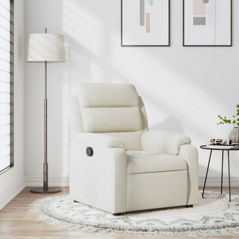 vidaXL Relaxsessel Creme Samt vidaXL Relaxsessel Creme Samt