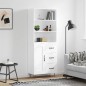 Highboard Hochglanz-Weiß 69,5x34x180 cm Holzwerkstoff Highboard Hochglanz-Weiß 69,5x34x180 cm Holzwerkstoff
