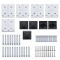Zaunelement Set WPC 619x(105-186) cm Schwarz Zaunelement Set WPC 619x(105-186) cm Schwarz