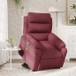 vidaXL Massagesessel mit Aufstehhilfe Weinrot Stoff vidaXL Massagesessel mit Aufstehhilfe Weinrot Stoff
