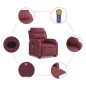 vidaXL Massagesessel mit Aufstehhilfe Weinrot Stoff vidaXL Massagesessel mit Aufstehhilfe Weinrot Stoff