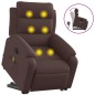 vidaXL Massagesessel mit Aufstehhilfe Dunkelbraun Stoff vidaXL Massagesessel mit Aufstehhilfe Dunkelbraun Stoff