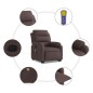 vidaXL Massagesessel mit Aufstehhilfe Dunkelbraun Stoff vidaXL Massagesessel mit Aufstehhilfe Dunkelbraun Stoff