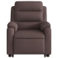 vidaXL Massagesessel mit Aufstehhilfe Dunkelbraun Stoff vidaXL Massagesessel mit Aufstehhilfe Dunkelbraun Stoff