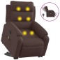 vidaXL Elektrischer Massagesessel mit Aufstehhilfe Dunkelbraun Stoff vidaXL Elektrischer Massagesessel mit Aufstehhilfe Dunkelbraun Stoff