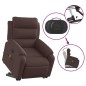 vidaXL Elektrischer Massagesessel mit Aufstehhilfe Dunkelbraun Stoff vidaXL Elektrischer Massagesessel mit Aufstehhilfe Dunkelbraun Stoff