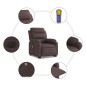 vidaXL Elektrischer Massagesessel mit Aufstehhilfe Dunkelbraun Stoff vidaXL Elektrischer Massagesessel mit Aufstehhilfe Dunkelbraun Stoff