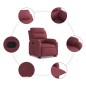 vidaXL Relaxsessel mit Aufstehhilfe Weinrot Stoff vidaXL Relaxsessel mit Aufstehhilfe Weinrot Stoff