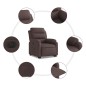 vidaXL Relaxsessel mit Aufstehhilfe Elektrisch Dunkelbraun Stoff vidaXL Relaxsessel mit Aufstehhilfe Elektrisch Dunkelbraun Stoff