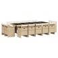 vidaXL 15-tlg. Garten-Essgruppe mit Kissen Beige Poly Rattan vidaXL 15-tlg. Garten-Essgruppe mit Kissen Beige Poly Rattan
