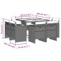 vidaXL 9-tlg. Garten-Essgruppe mit Kissen Schwarz Poly Rattan vidaXL 9-tlg. Garten-Essgruppe mit Kissen Schwarz Poly Rattan