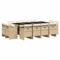 vidaXL 13-tlg. Garten-Essgruppe mit Kissen Beige Poly Rattan vidaXL 13-tlg. Garten-Essgruppe mit Kissen Beige Poly Rattan