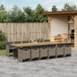 vidaXL 13-tlg. Garten-Essgruppe mit Kissen Grau Poly Rattan vidaXL 13-tlg. Garten-Essgruppe mit Kissen Grau Poly Rattan