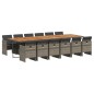 vidaXL 13-tlg. Garten-Essgruppe mit Kissen Grau Poly Rattan vidaXL 13-tlg. Garten-Essgruppe mit Kissen Grau Poly Rattan