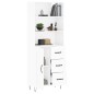 Highboard Hochglanz-Weiß 69,5x34x180 cm Holzwerkstoff Highboard Hochglanz-Weiß 69,5x34x180 cm Holzwerkstoff