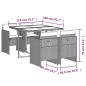 vidaXL 5-tlg. Garten-Essgruppe mit Kissen Beige Poly Rattan vidaXL 5-tlg. Garten-Essgruppe mit Kissen Beige Poly Rattan