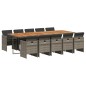 vidaXL 11-tlg. Garten-Essgruppe mit Kissen Grau Poly Rattan vidaXL 11-tlg. Garten-Essgruppe mit Kissen Grau Poly Rattan