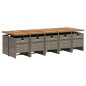 vidaXL 11-tlg. Garten-Essgruppe mit Kissen Grau Poly Rattan vidaXL 11-tlg. Garten-Essgruppe mit Kissen Grau Poly Rattan