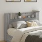 vidaXL LED-Kopfteil mit Ablage Grau Sonoma 160x16,5x103,5 cm