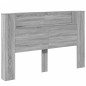 vidaXL LED-Kopfteil mit Ablage Grau Sonoma 160x16,5x103,5 cm