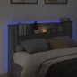vidaXL LED-Kopfteil mit Ablage Grau Sonoma 160x16,5x103,5 cm