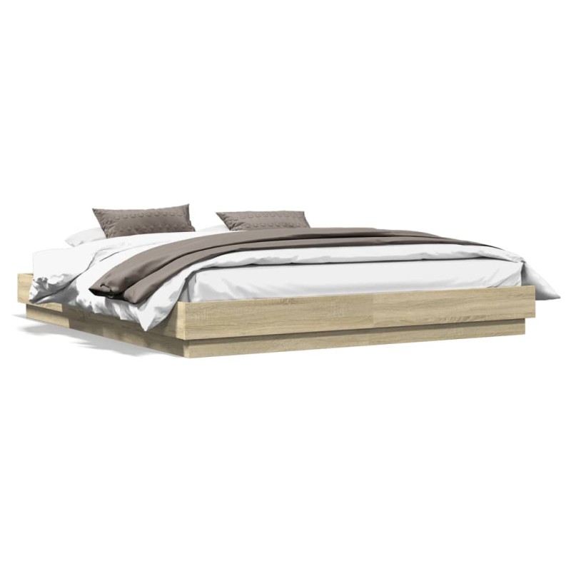 vidaXL Bettgestell Sonoma-Eiche 180x200 cm Holzwerkstoff vidaXL Bettgestell Sonoma-Eiche 180x200 cm Holzwerkstoff