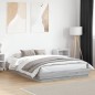 vidaXL Bettgestell Grau Sonoma 150x200 cm Holzwerkstoff vidaXL Bettgestell Grau Sonoma 150x200 cm Holzwerkstoff