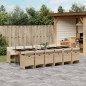 vidaXL 13-tlg. Garten-Essgruppe mit Kissen Beige Poly Rattan vidaXL 13-tlg. Garten-Essgruppe mit Kissen Beige Poly Rattan