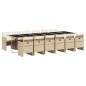 vidaXL 13-tlg. Garten-Essgruppe mit Kissen Beige Poly Rattan vidaXL 13-tlg. Garten-Essgruppe mit Kissen Beige Poly Rattan