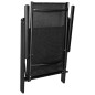 3-tlg. Bistro-Set Aluminium und Textilene Schwarz