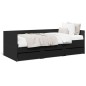 vidaXL Tagesbett mit Schubladen Schwarz 90x190 cm Holzwerkstoff vidaXL Tagesbett mit Schubladen Schwarz 90x190 cm Holzwerkstoff