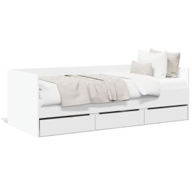 vidaXL Tagesbett mit Schubladen Weiß 75x190 cm Holzwerkstoff