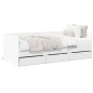 vidaXL Tagesbett mit Schubladen Weiß 75x190 cm Holzwerkstoff vidaXL Tagesbett mit Schubladen Weiß 75x190 cm Holzwerkstoff
