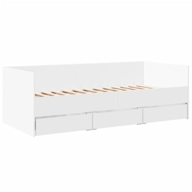 vidaXL Tagesbett mit Schubladen Weiß 75x190 cm Holzwerkstoff