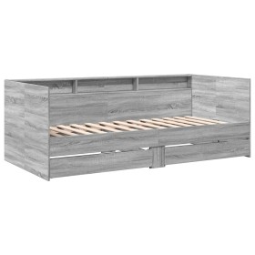 vidaXL Tagesbett mit Schubladen Grau Sonoma 90x190 cm Holzwerkstoff