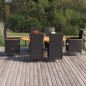 7-tlg. Garten-Essgruppe Poly Rattan Schwarz 7-tlg. Garten-Essgruppe Poly Rattan Schwarz
