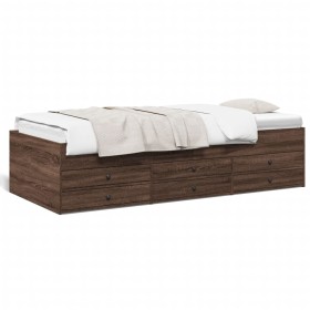 vidaXL Tagesbett Schubladen Braun Eiche-Optik 90x190 cm Holzwerkstoff
