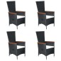 7-tlg. Garten-Essgruppe Poly Rattan Schwarz 7-tlg. Garten-Essgruppe Poly Rattan Schwarz