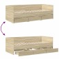 vidaXL Tagesbett mit Schubladen Sonoma-Eiche 100x200 cm Holzwerkstoff vidaXL Tagesbett mit Schubladen Sonoma-Eiche 100x200 cm Holzwerkstoff