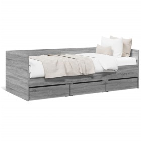vidaXL Tagesbett mit Schubladen Grau Sonoma 90x190 cm Holzwerkstoff