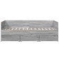 vidaXL Tagesbett mit Schubladen Grau Sonoma 90x190 cm Holzwerkstoff vidaXL Tagesbett mit Schubladen Grau Sonoma 90x190 cm Holzwerkstoff