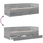 vidaXL Tagesbett mit Schubladen Grau Sonoma 90x190 cm Holzwerkstoff vidaXL Tagesbett mit Schubladen Grau Sonoma 90x190 cm Holzwerkstoff