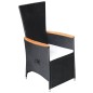 7-tlg. Garten-Essgruppe Poly Rattan Schwarz 7-tlg. Garten-Essgruppe Poly Rattan Schwarz