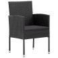 7-tlg. Garten-Essgruppe Poly Rattan Schwarz 7-tlg. Garten-Essgruppe Poly Rattan Schwarz