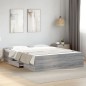 vidaXL Bettgestell mit Schubladen Grau Sonoma 160x200 cm Holzwerkstoff vidaXL Bettgestell mit Schubladen Grau Sonoma 160x200 cm Holzwerkstoff