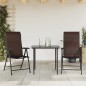 vidaXL Gartenstühle 2 Stk. Klappbar Braun Poly Rattan vidaXL Gartenstühle 2 Stk. Klappbar Braun Poly Rattan