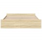 vidaXL Bettgestell mit Schubladen Sonoma-Eiche 200x200cm Holzwerkstoff vidaXL Bettgestell mit Schubladen Sonoma-Eiche 200x200cm Holzwerkstoff